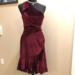 Asymmetrical one shoulder dress